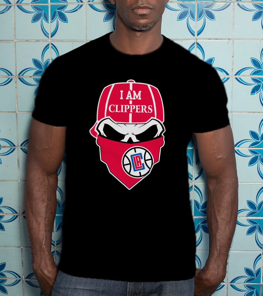 I Am Clippers La Clippers Skull T-Shirt