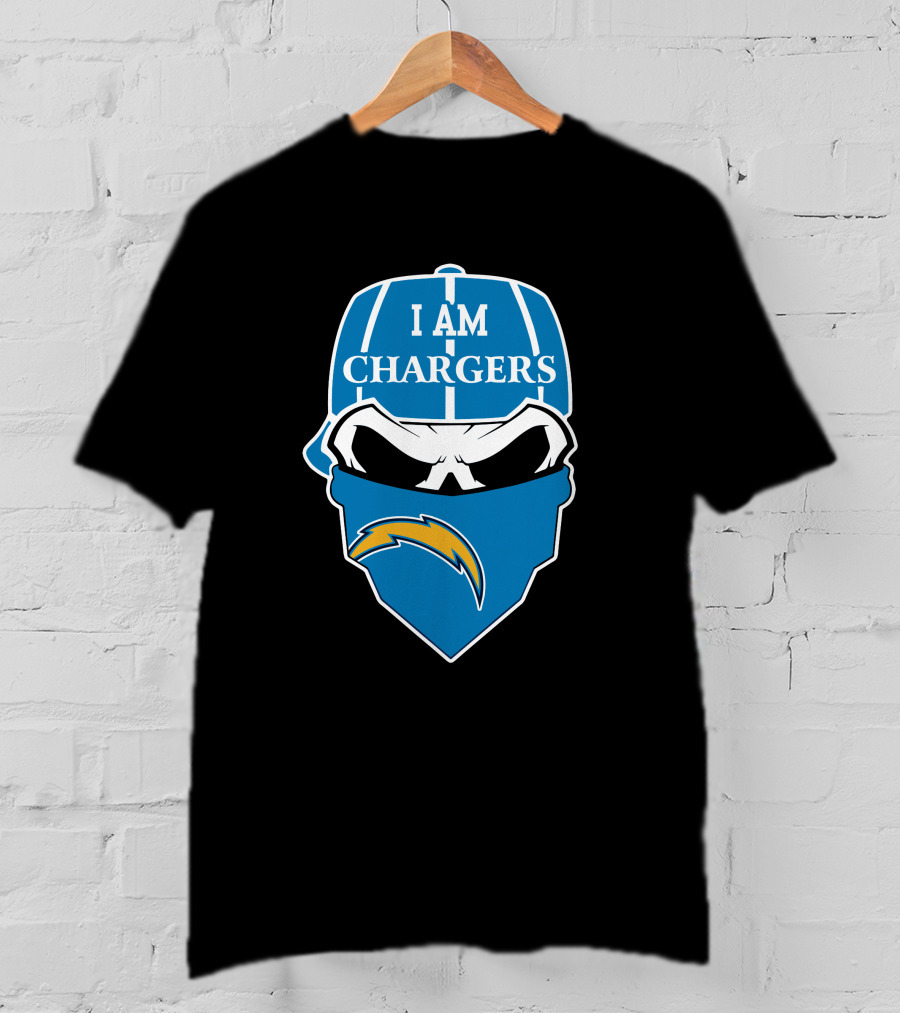 I Am Chargers Los Angeles Skull T-Shirt