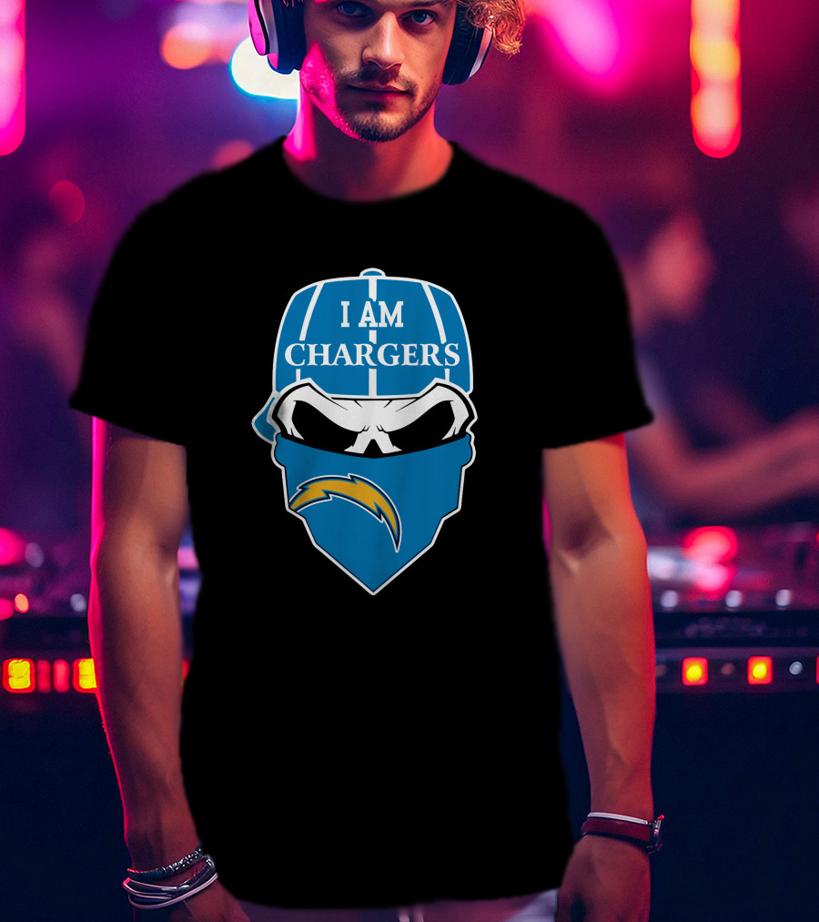 I Am Chargers Los Angeles Skull T-Shirt