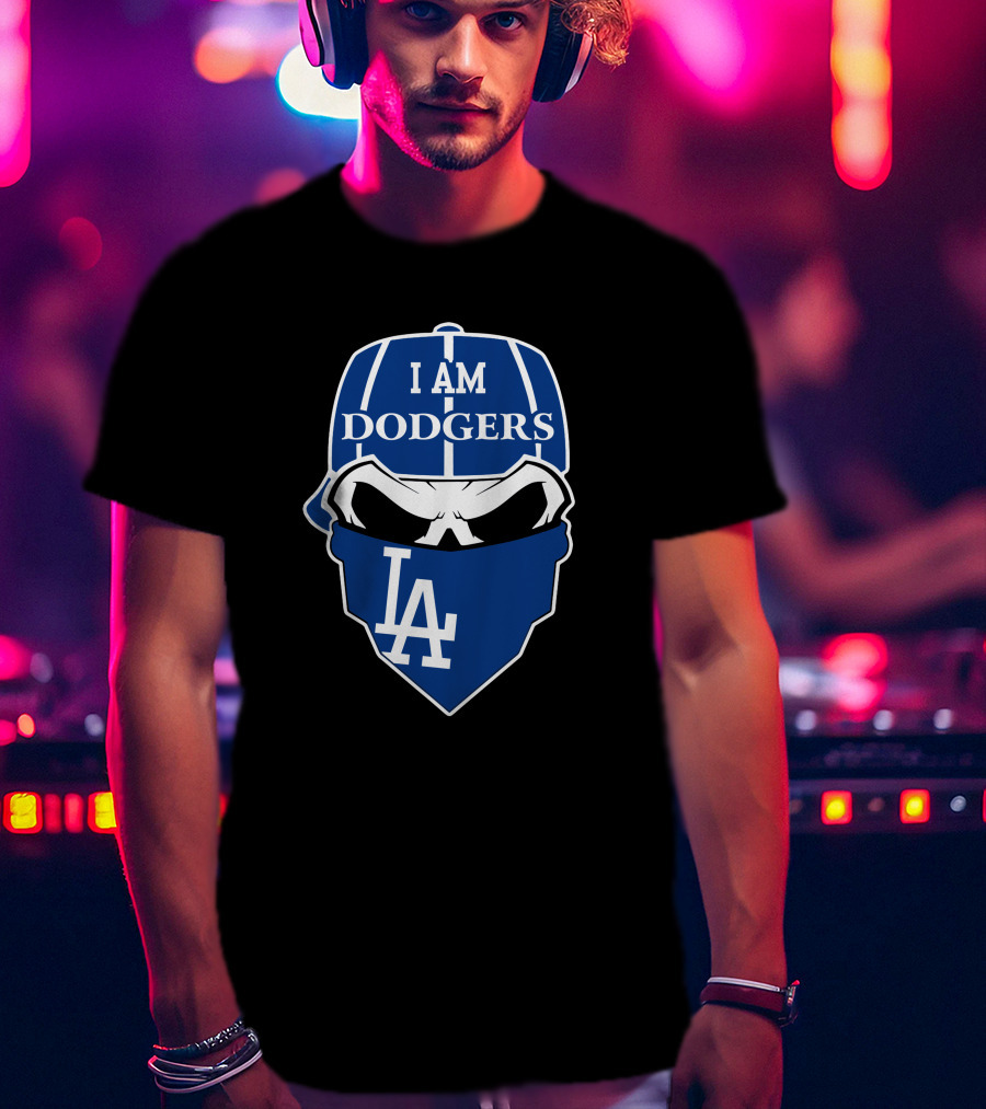 I Am Dodgers La Skull Los Angeles Dodgers T-Shirt