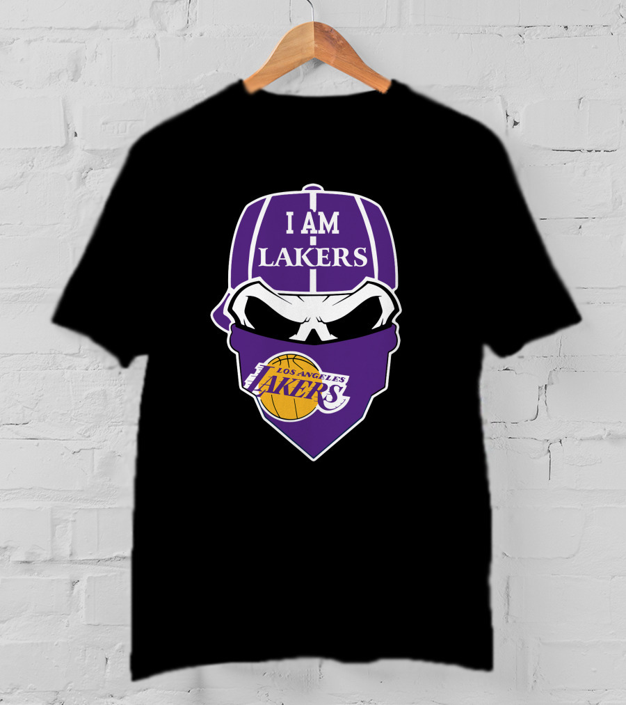 I Am Lakers Los Angeles Lakers Skull T-Shirt