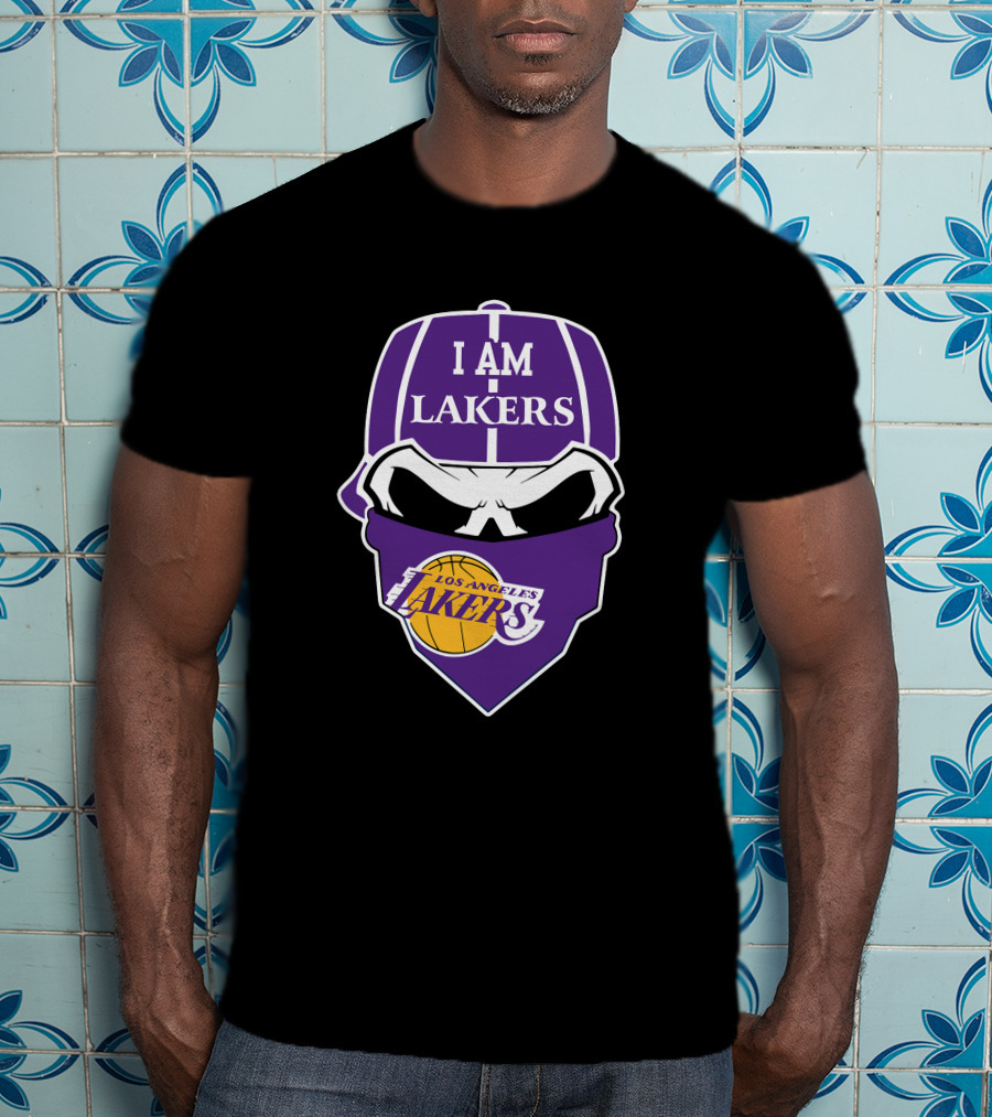 I Am Lakers Los Angeles Lakers Skull T-Shirt