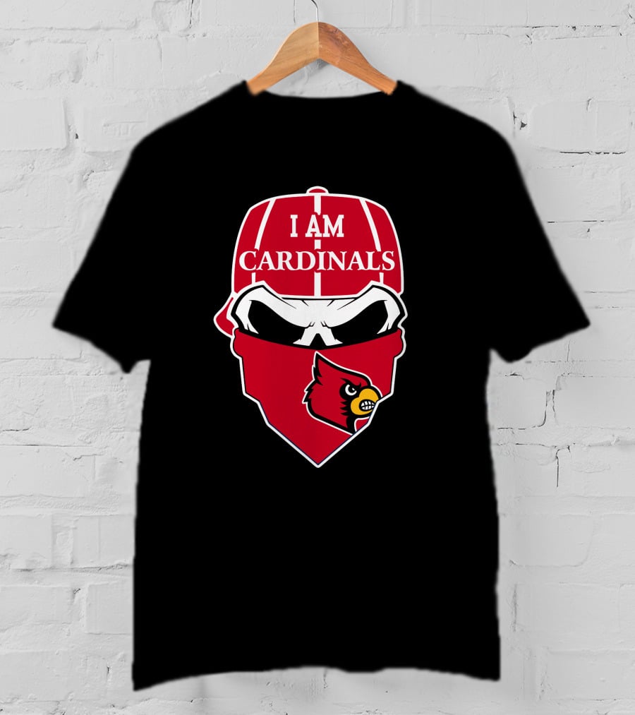I Am Cardinals Louisville Cardinals Skull T-Shirt