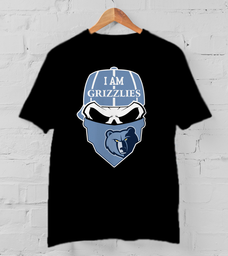 I Am Grizzlies Memphis Grizzlies Skull T-Shirt