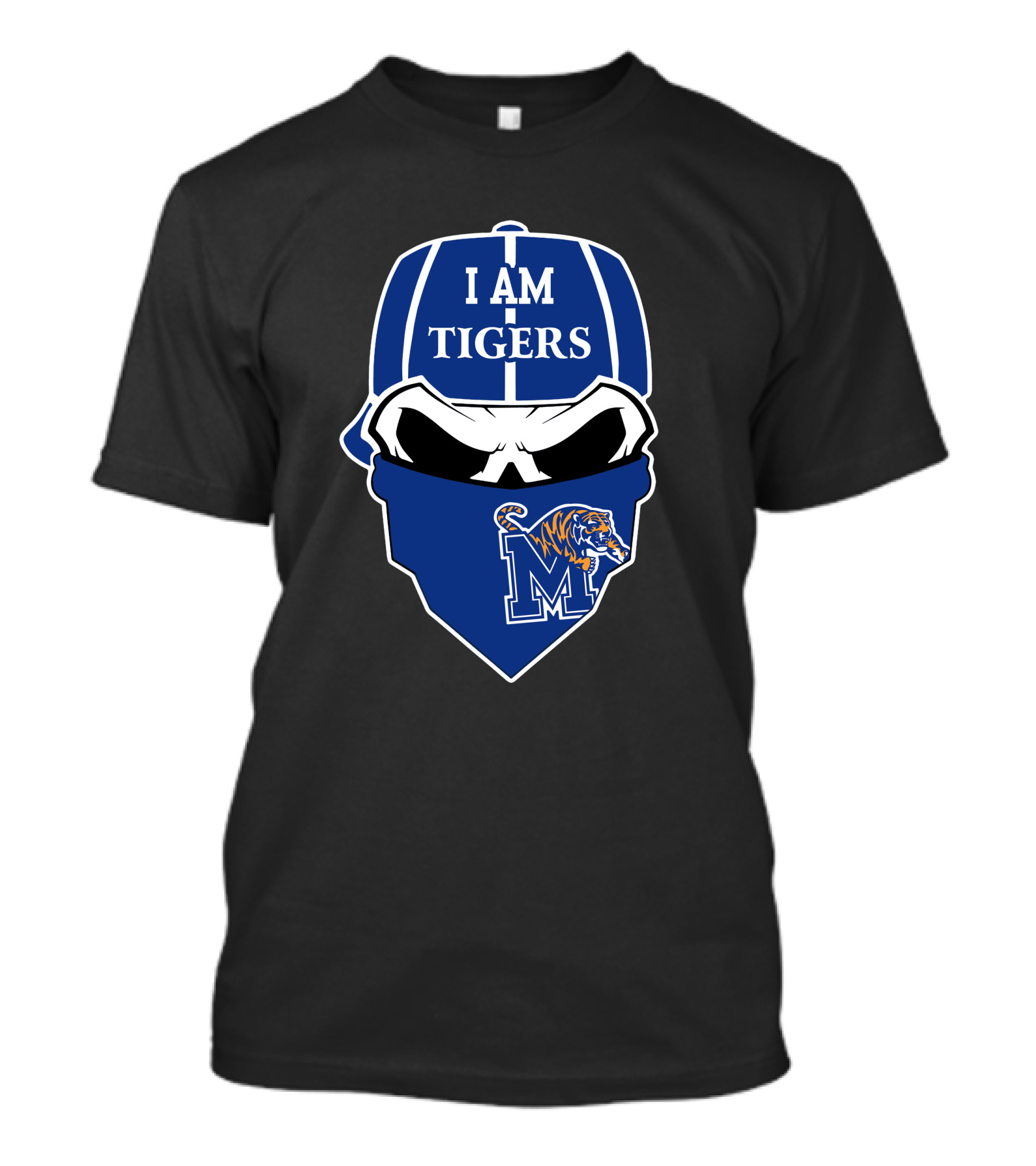 I Am Tigers Memphis Skull M T-Shirt