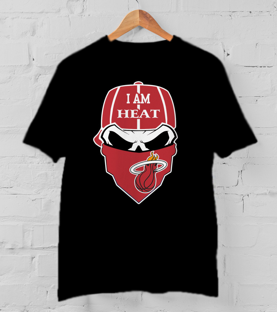 I Am Heat Miami Heat Skull T-Shirt