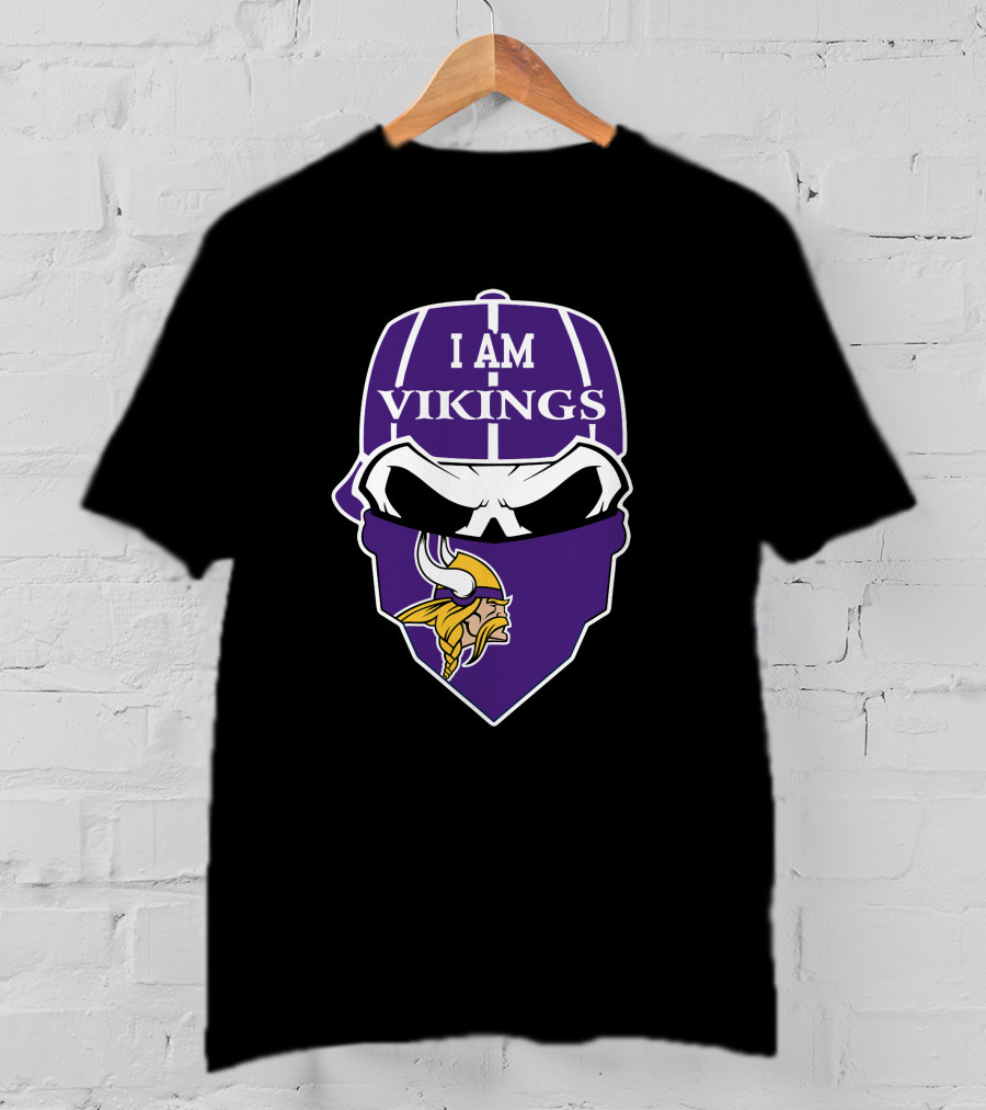 I Am Vikings Minnesota Vikings Skull T-Shirt