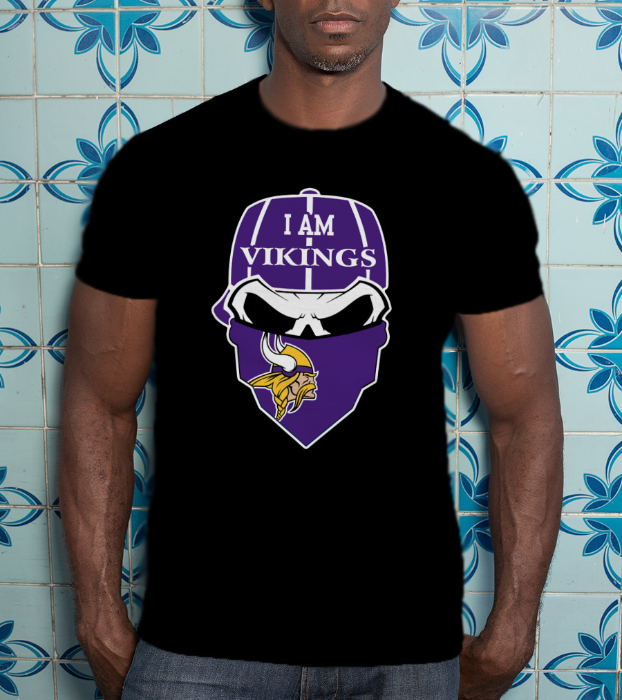 I Am Vikings Minnesota Vikings Skull T-Shirt