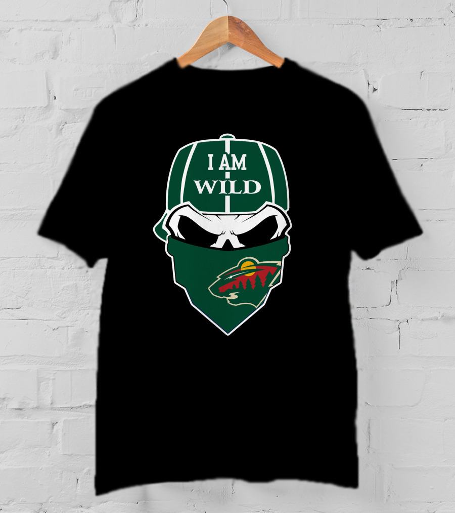 I Am Wild Minnesota Wild Skull T-Shirt