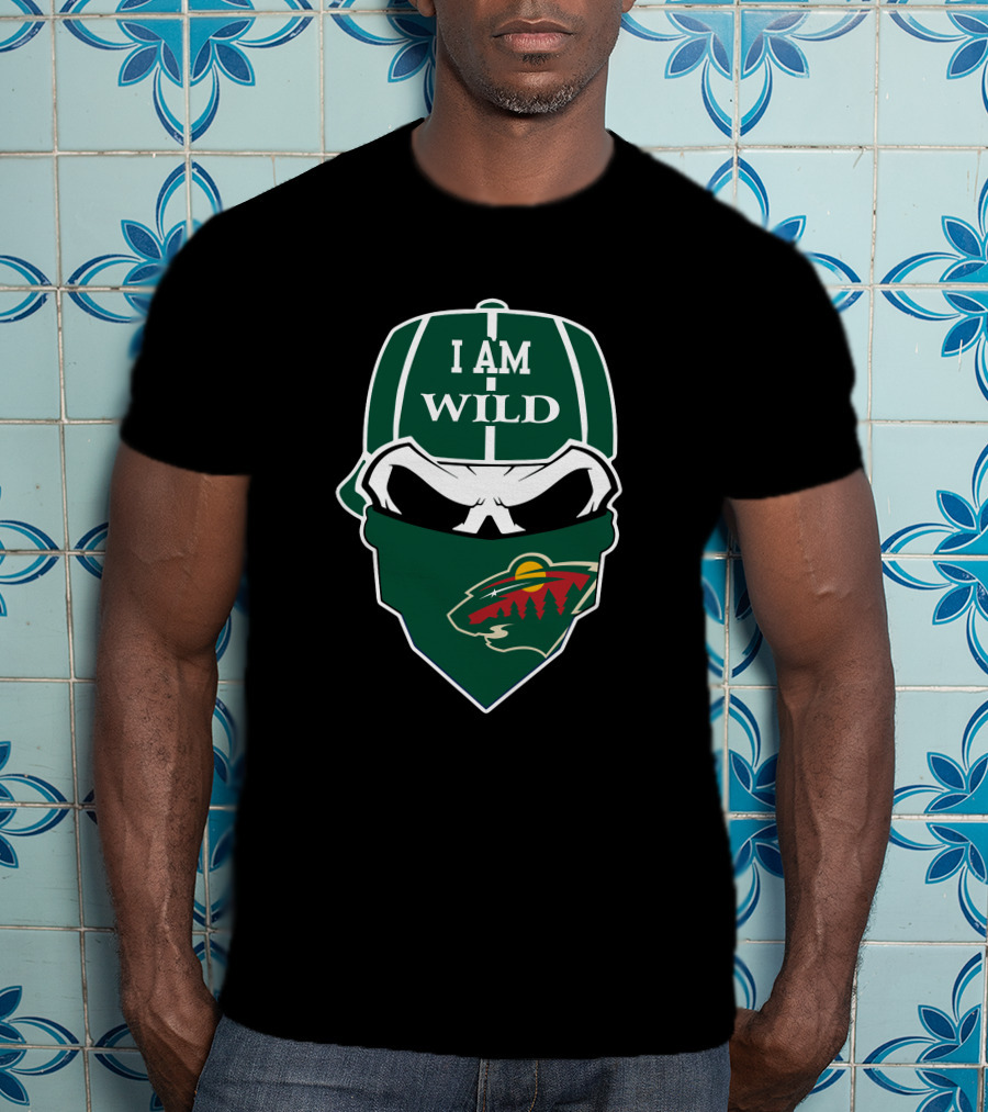 I Am Wild Minnesota Wild Skull T-Shirt