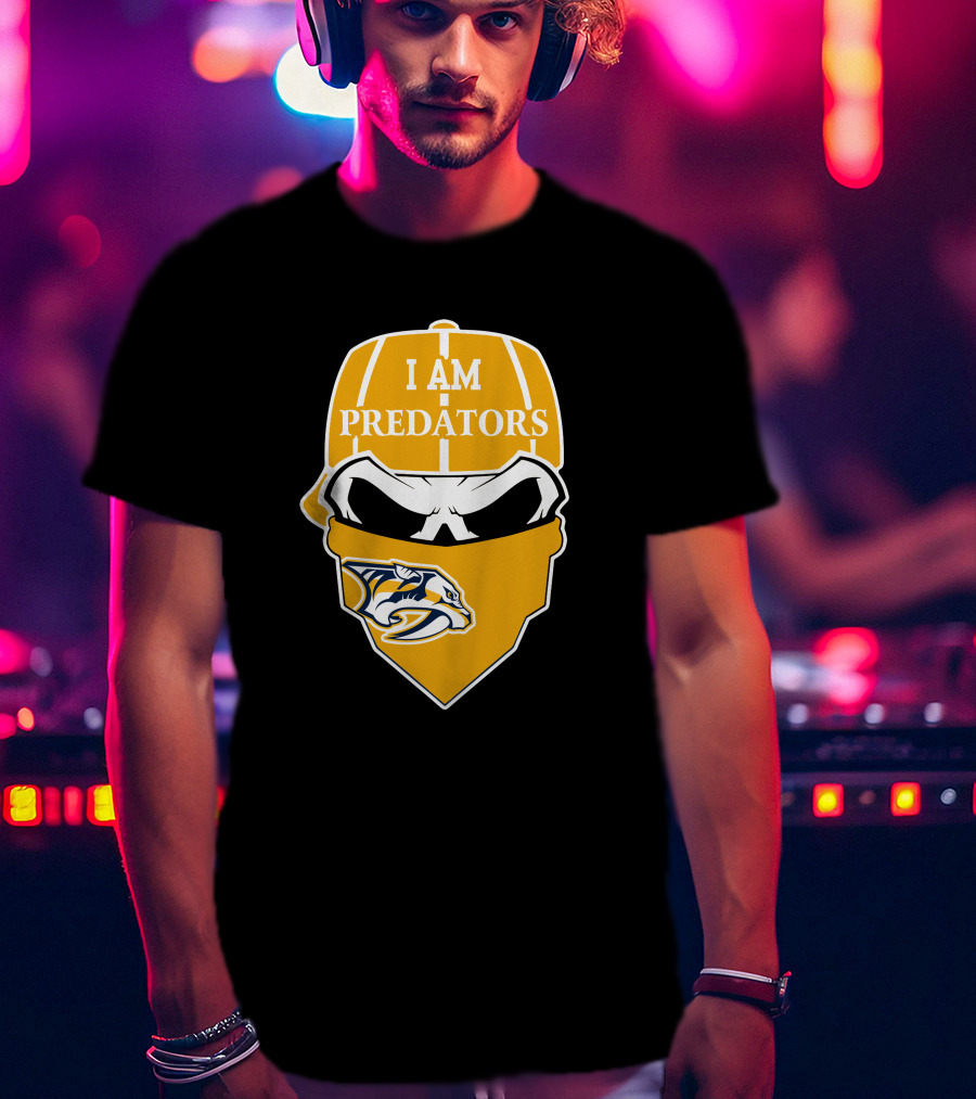 I Am Predators Nashville Predators Skull T-Shirt