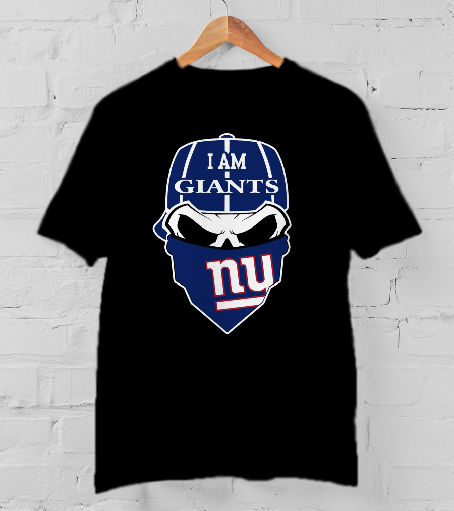 I Am Giants New York Giants Skull 1 T-Shirt