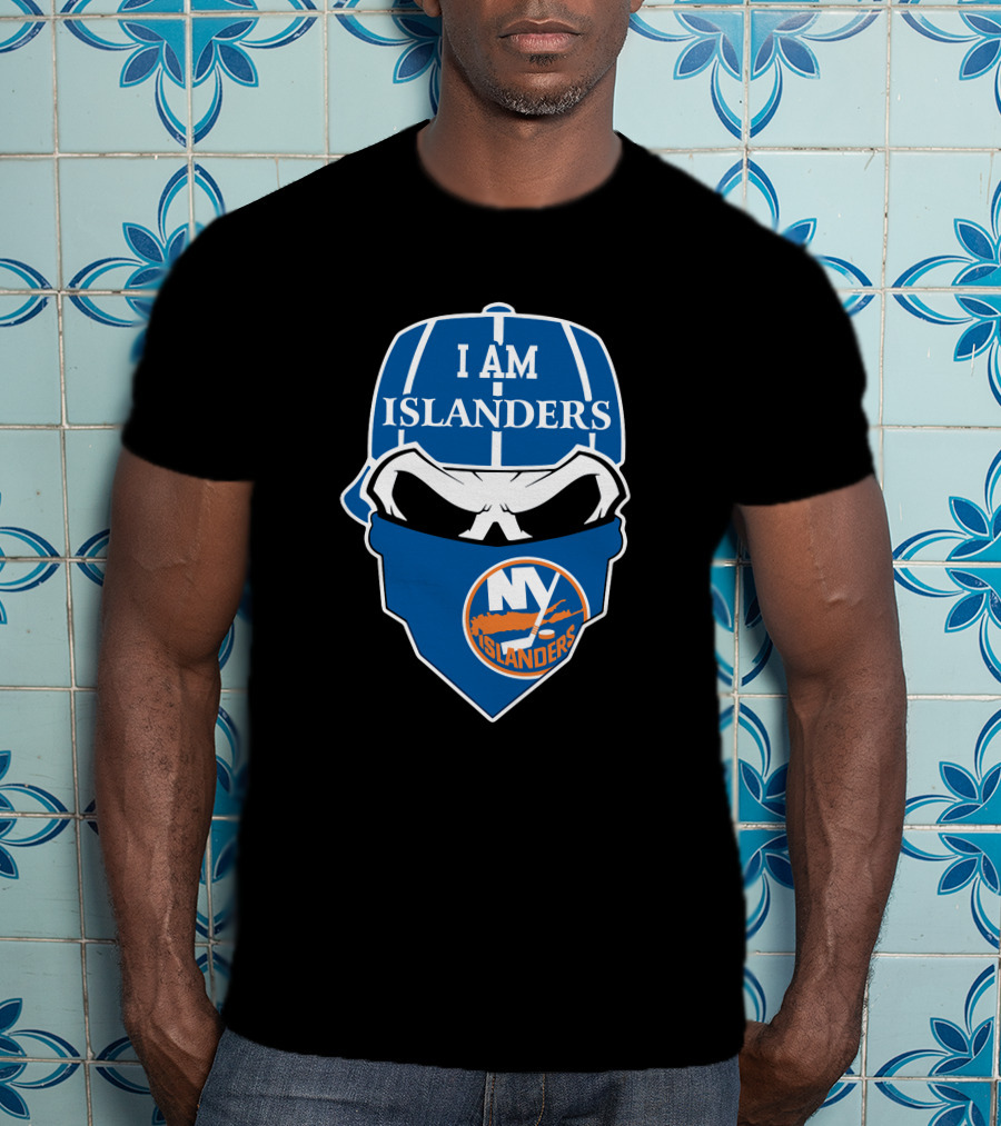I Am New York Islanders Skull T-Shirt