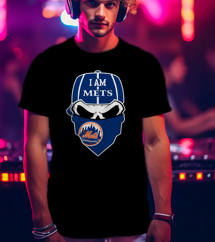 I Am Mets New York Mets Skull T-Shirt