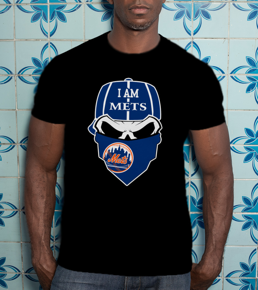 I Am Mets New York Mets Skull T-Shirt