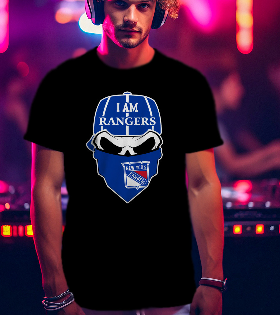 I Am Rangers New York Rangers Skull T-Shirt