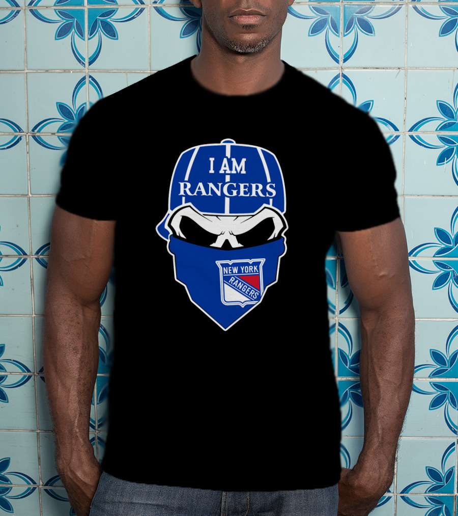 I Am Rangers New York Rangers Skull T-Shirt