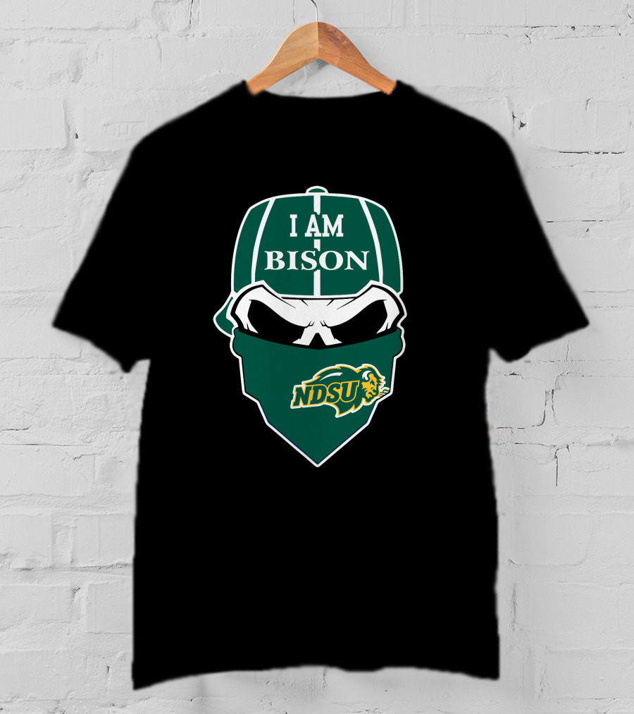 I Am Bison Ndsu Skull Cap T-Shirt