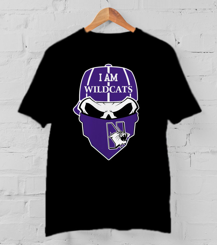 I Am Northwestern Wildcats Skull T-Shirt