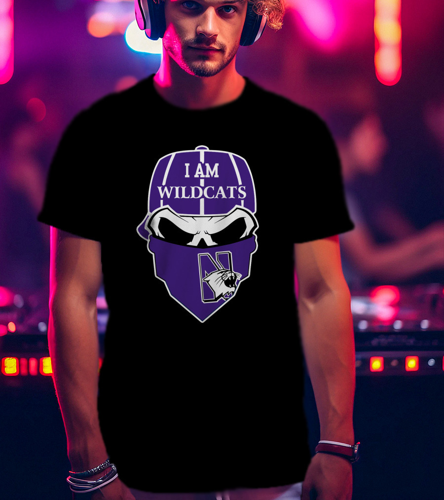 I Am Northwestern Wildcats Skull T-Shirt