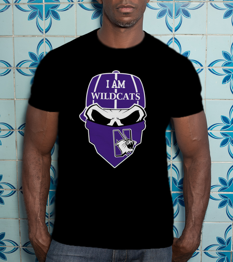 I Am Northwestern Wildcats Skull T-Shirt