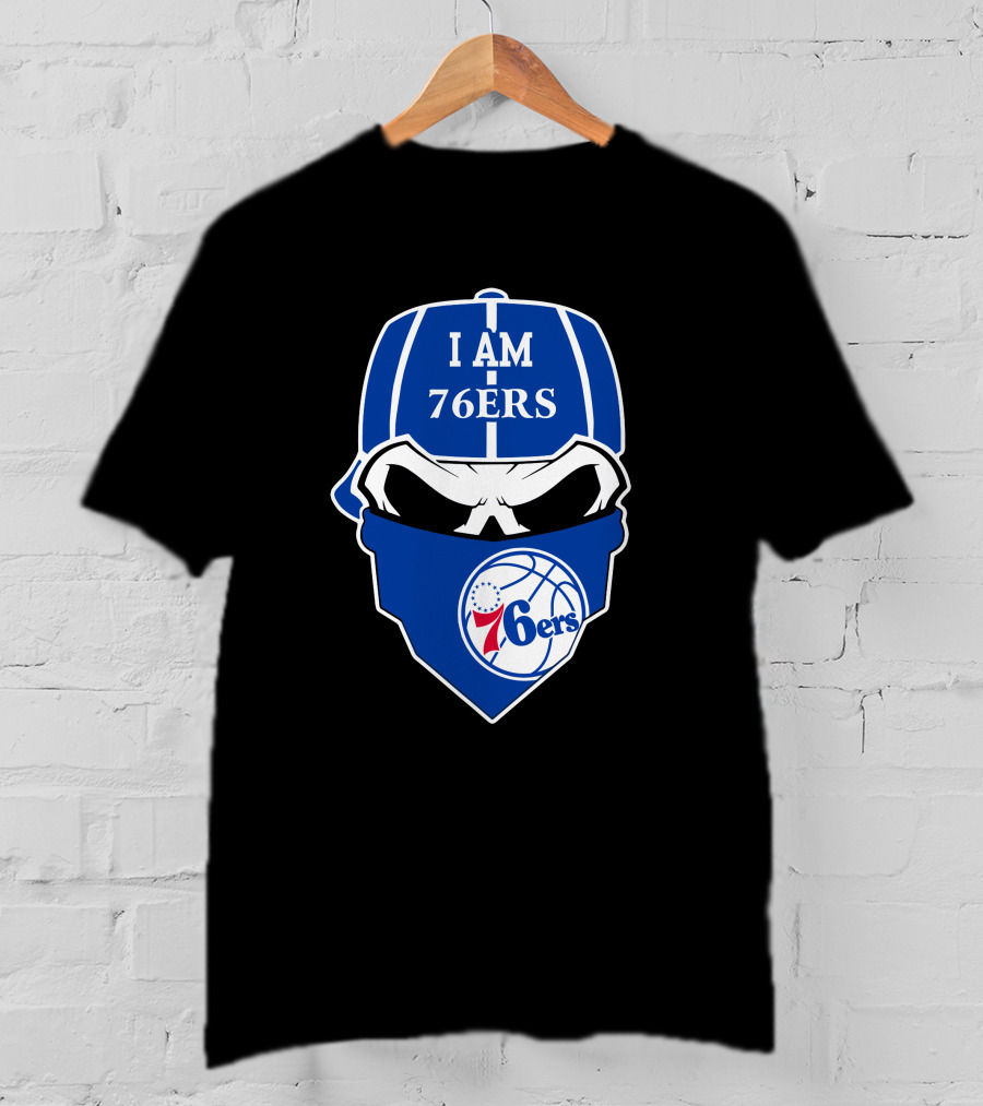 I Am 76ers Skull Logo Philadelphia 76ers T-Shirt