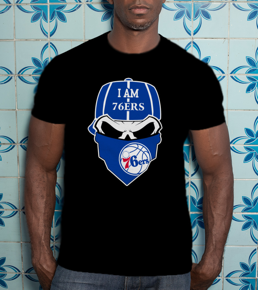 I Am 76ers Skull Logo Philadelphia 76ers T-Shirt