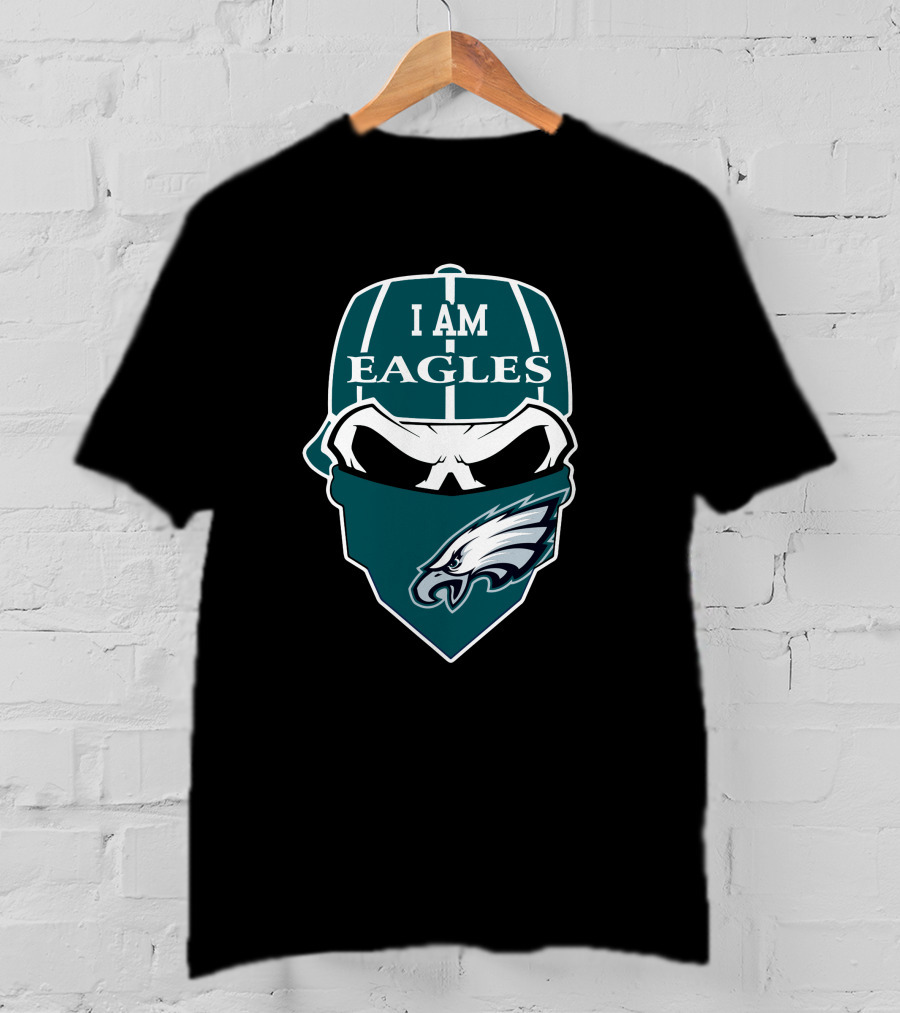 I Am Eagles Philadelphia Skull T-Shirt