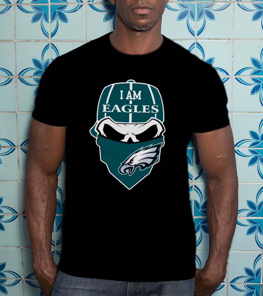 I Am Eagles Philadelphia Skull T-Shirt