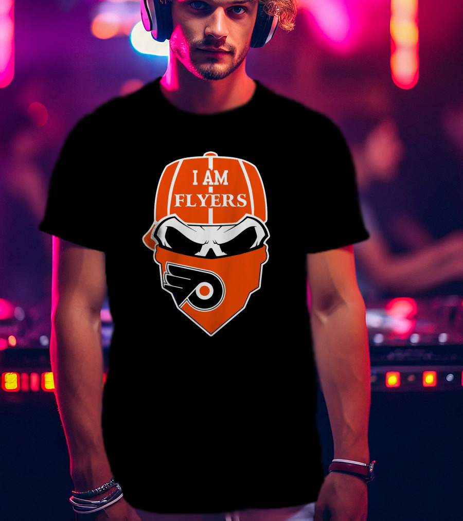 I Am Flyers Philadelphia Flyers Skull T-Shirt