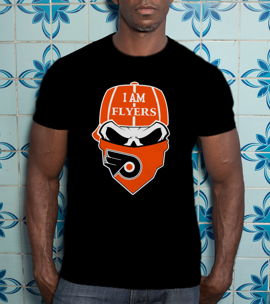 I Am Flyers Philadelphia Flyers Skull T-Shirt