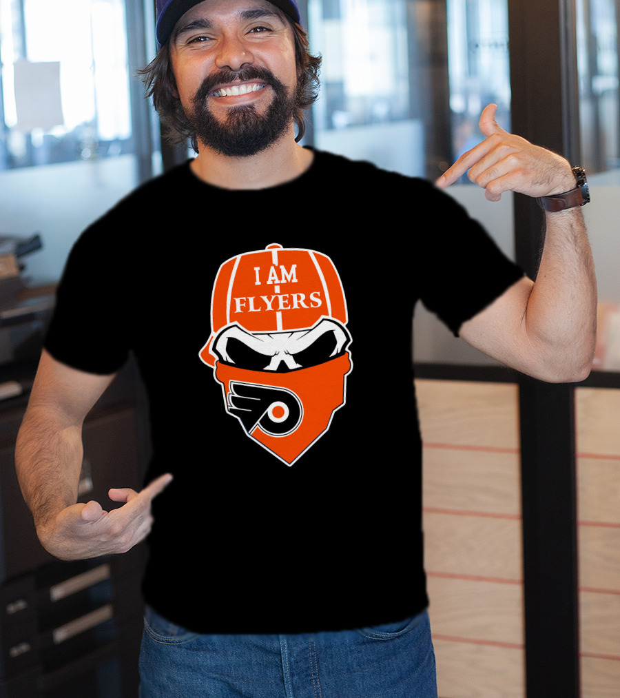 I Am Flyers Philadelphia Flyers Skull T-Shirt