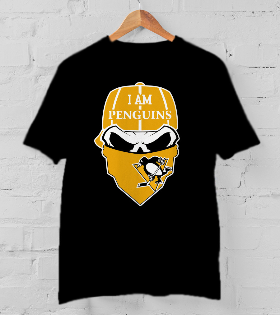 I Am Penguins Skull Hockey Mask T-Shirt