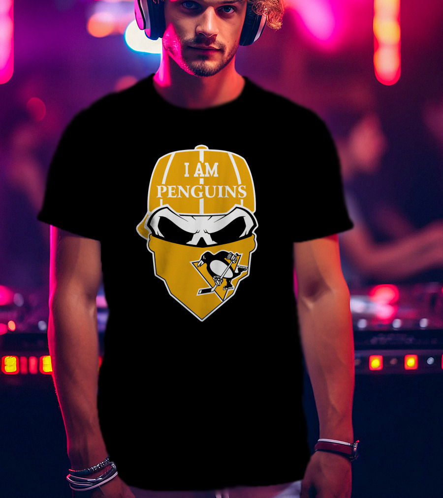 I Am Penguins Skull Hockey Mask T-Shirt