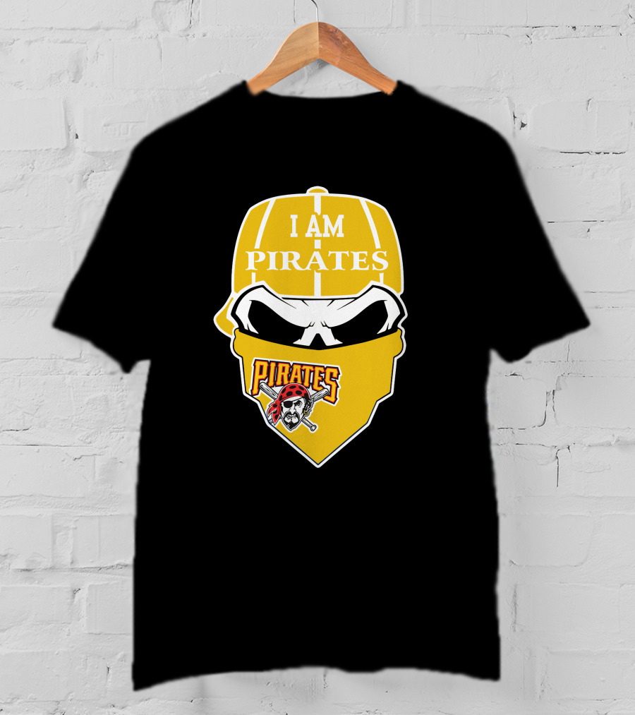 I Am Pirates Skull Bandana Pittsburgh Pirates T-Shirt
