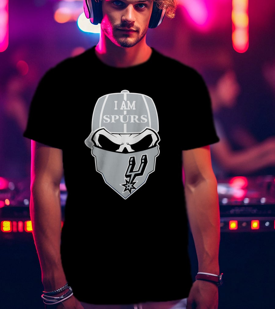 San Antonio Spurs I Am Spurs Skull T-Shirt