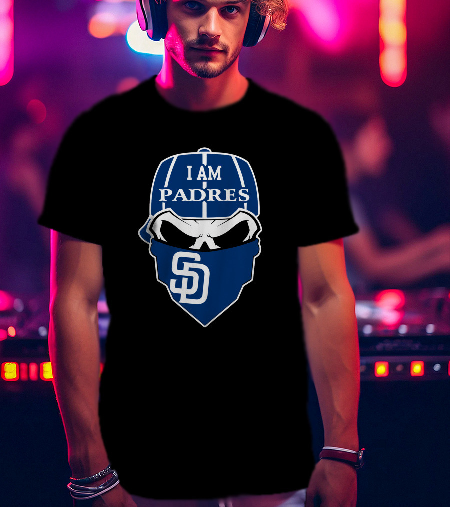 I Am Padres Sd Skull San Diego Padres T-Shirt