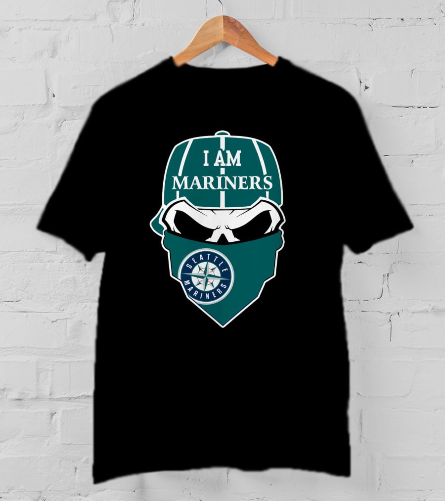 I Am Mariners Seattle Mariners Skull T-Shirt
