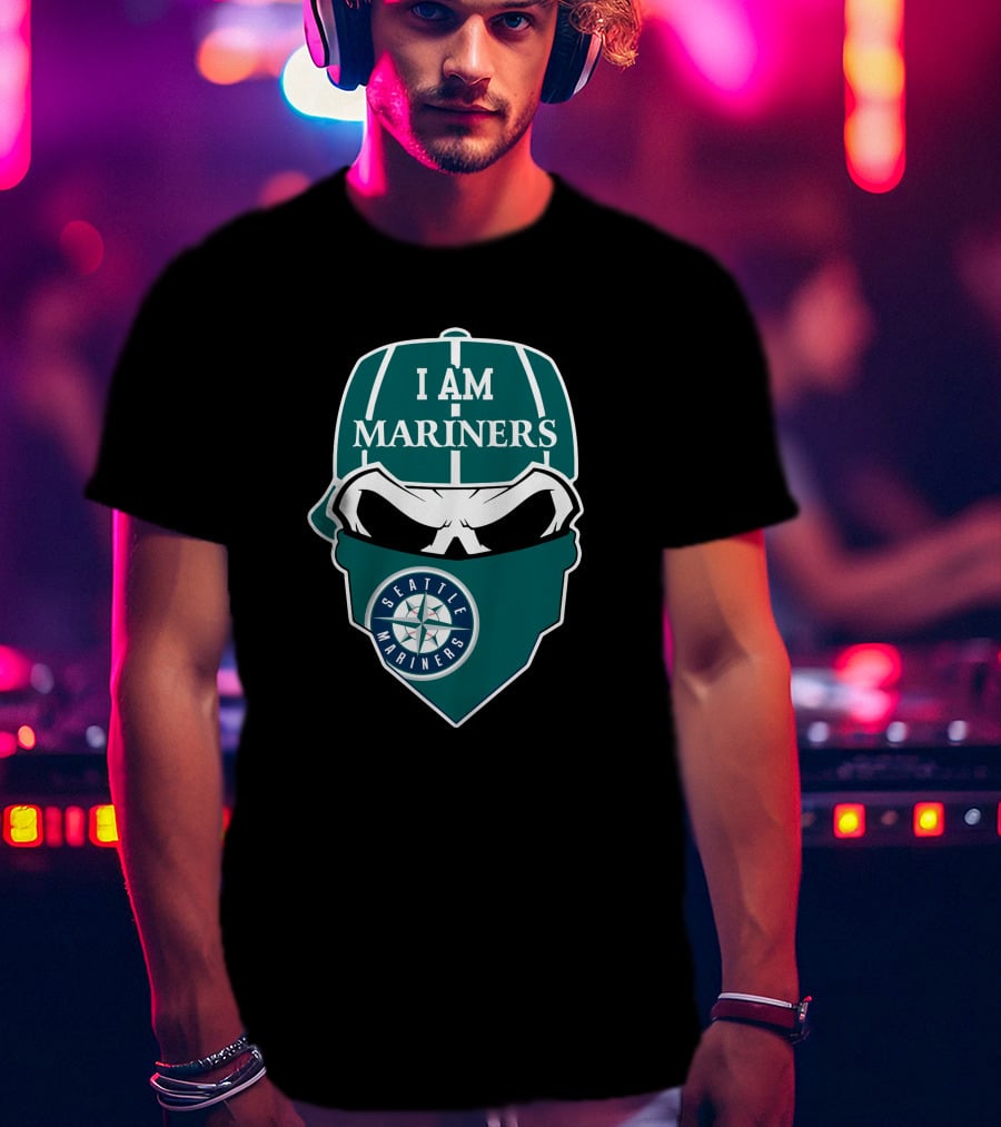 I Am Mariners Seattle Mariners Skull T-Shirt