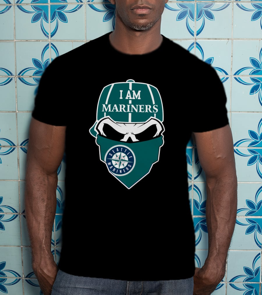 I Am Mariners Seattle Mariners Skull T-Shirt