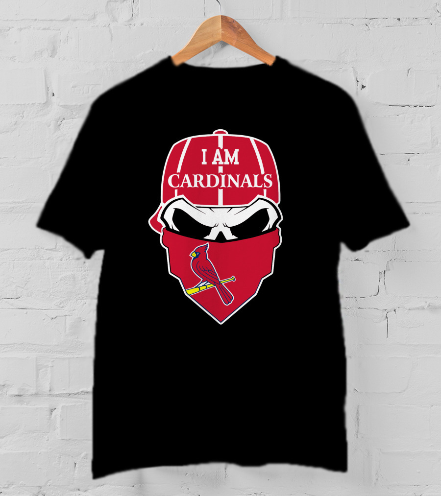 I Am Cardinals St Louis Skull T-Shirt