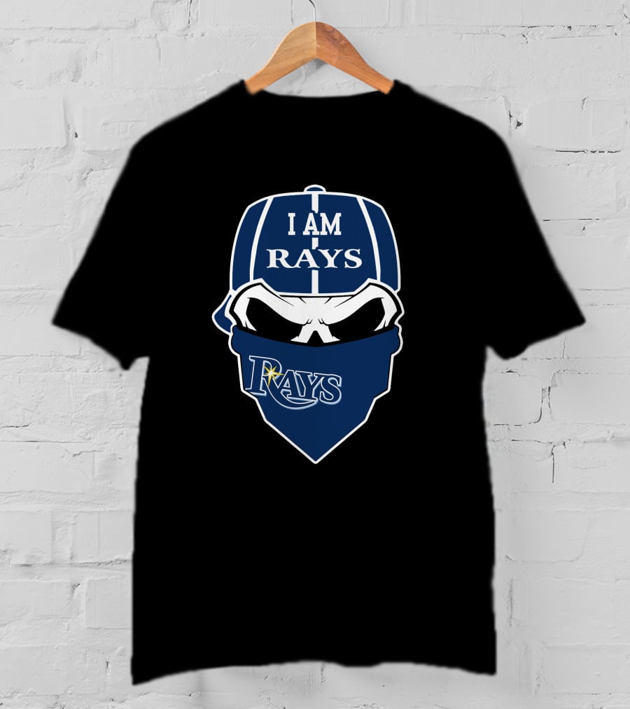I Am Rays Tampa Bay Skull Mask Fan T-Shirt