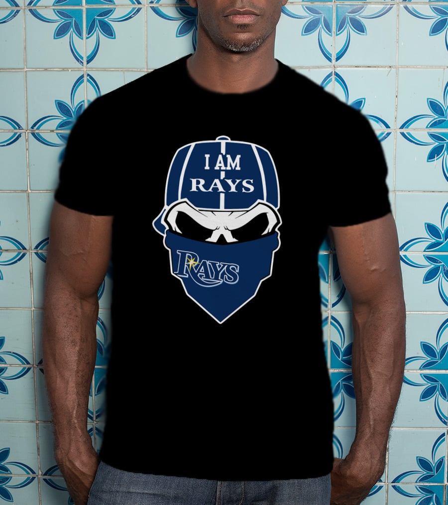 I Am Rays Tampa Bay Skull Mask Fan T-Shirt