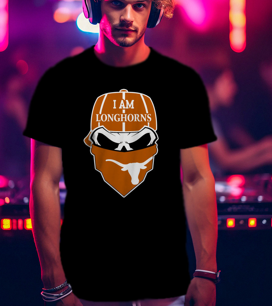 I Am Longhorns Texas Longhorns Skull T-Shirt