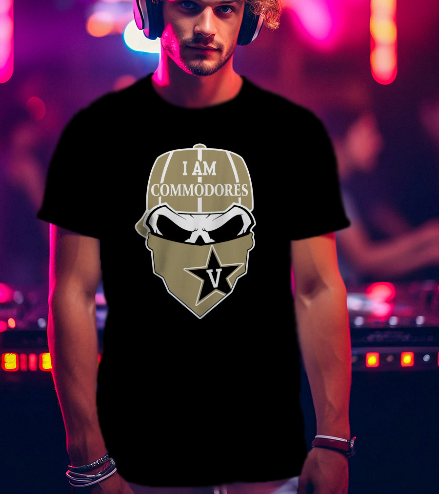 I Am Vanderbilt Commodores Skull V Star T-Shirt