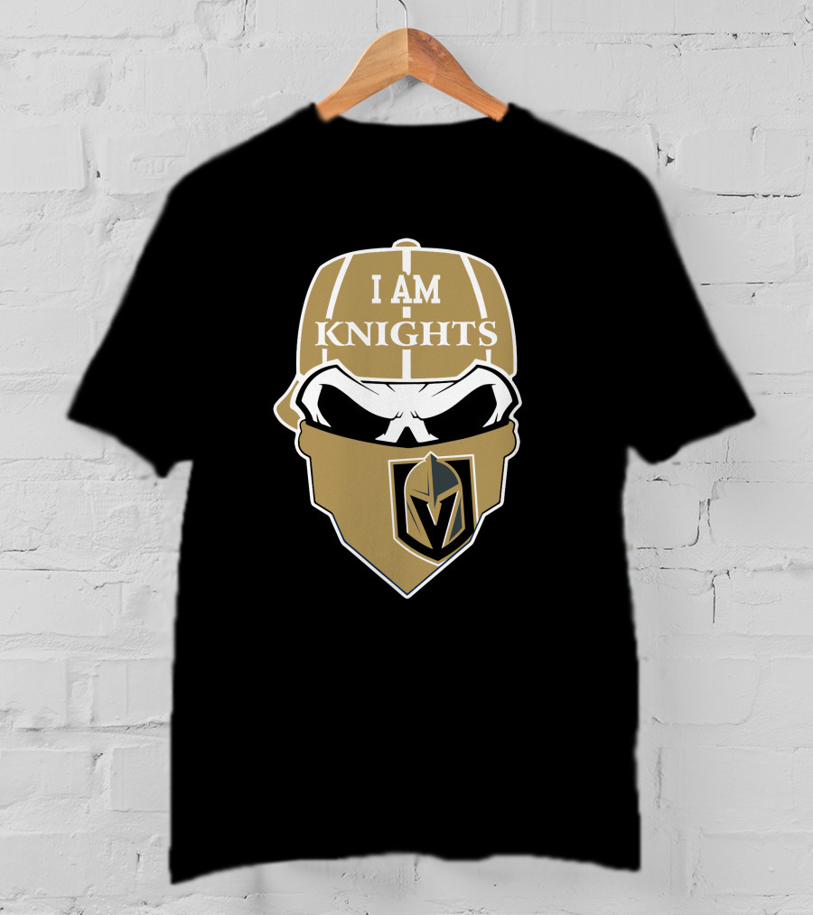I Am Knights Vegas Golden Knights Skull T-Shirt