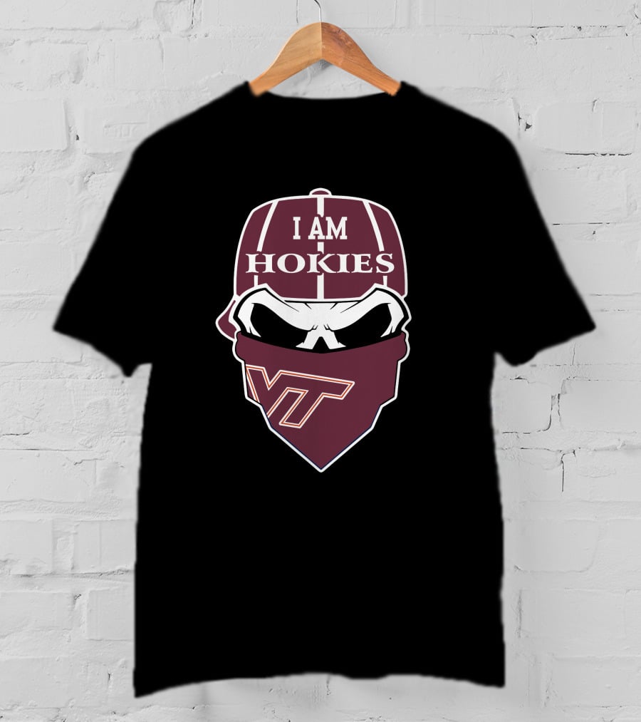 I Am Hokies Vt Skull Virginia Tech T-Shirt