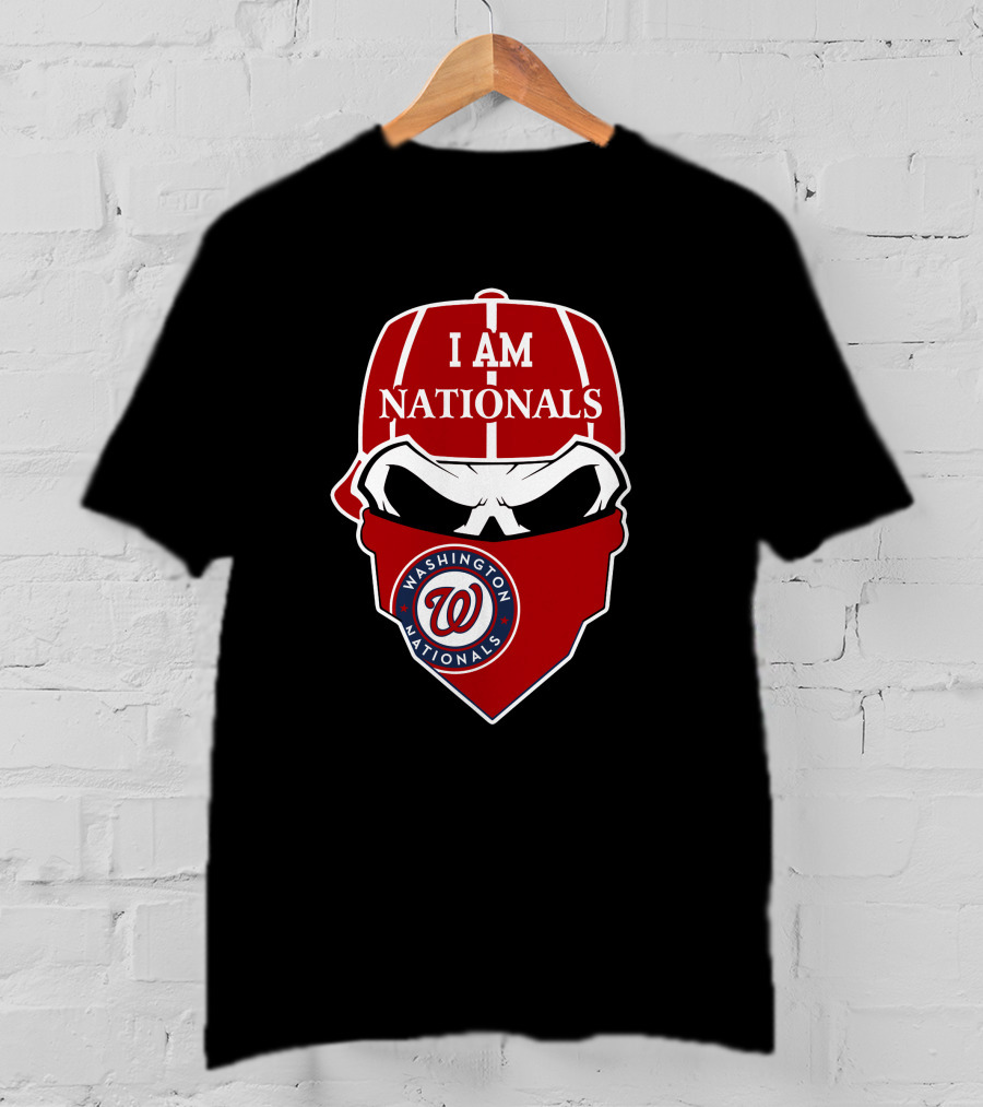 I Am Nationals Washington Nationals Skull T-Shirt