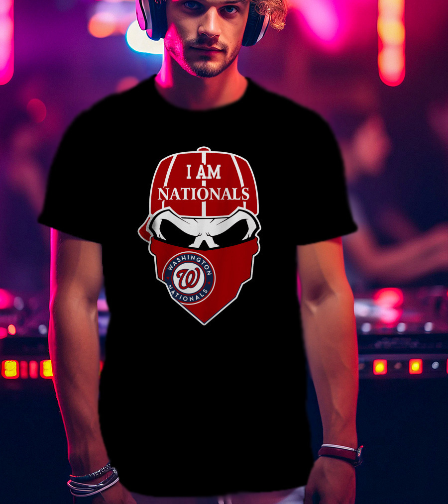 I Am Nationals Washington Nationals Skull T-Shirt