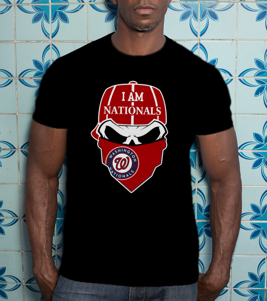 I Am Nationals Washington Nationals Skull T-Shirt